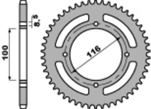 PBR Standard C45 Steel задно слепче 467 - 420 467 51 C45