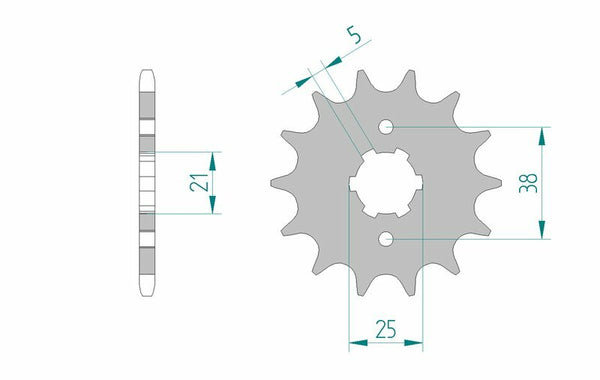 AFAM Steel Standard Front Spook 21308 - 520 21308-14