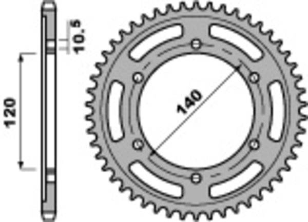 PBR Standard C45 Steel задно пружие 5301 - 525 5301 46 C45