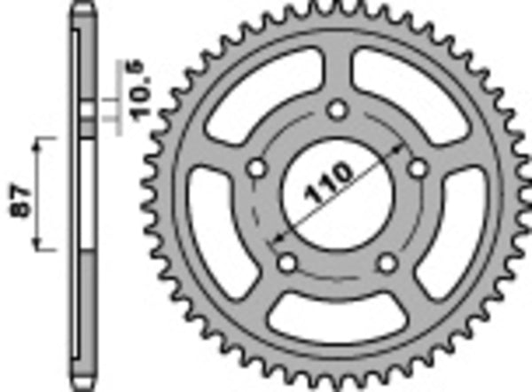 PBR Standard C45 Steel заден прок 795 - 530 795 46 C45