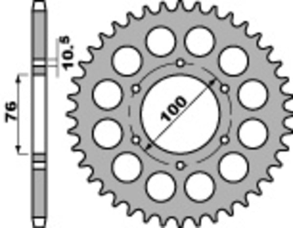 PBR Standard C45 Steel задно смоно 816 - 530 816 42 C45
