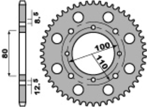 PBR Standard C45 Steel задно смоно 819 - 520 819 41 C45