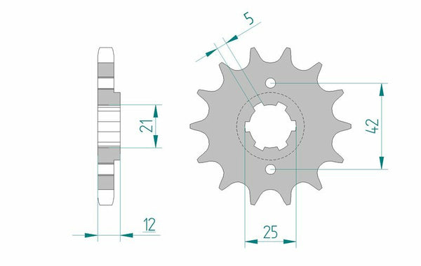 AFAM Steel Standard Front Spook 21501 - 530 21501-16