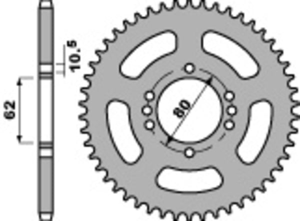 PBR Standard C45 Steel задно смоно 843 - 428 843 49 C45