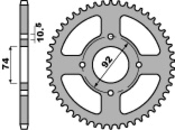 PBR Standard Steel Reary Sprock 848 - 530 848 39 F
