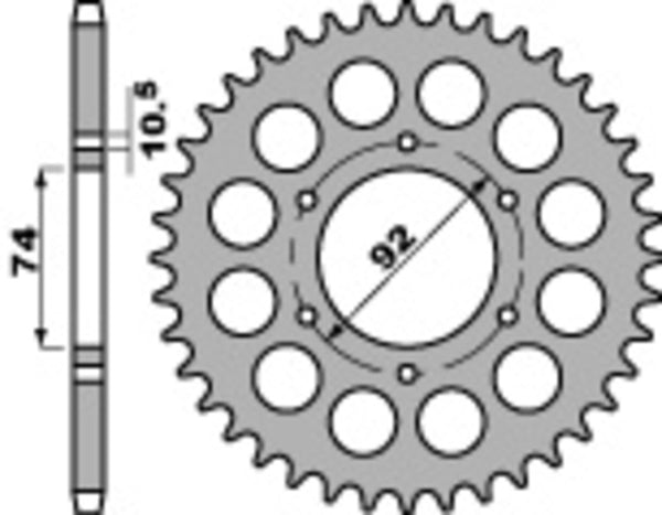 PBR Standard C45 Steel заден спойт 852 - 530 852 45 C45