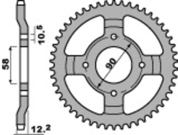 PBR Standard C45 Steel заден плотове 273 - 428 273 50 C45