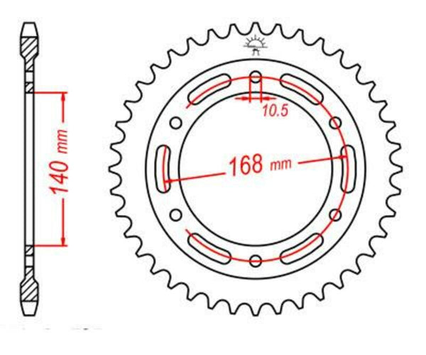 Стоманен заден плотове на JT Sprock 3 - 525 JTR3.42