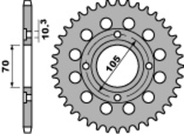 PBR Standard C45 Steel заден прок 278 - 530 278 36 C45