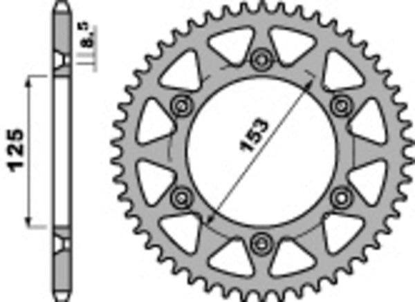 PBR Standard C45 Steel заден плотове 289 - 520 289 45 C45
