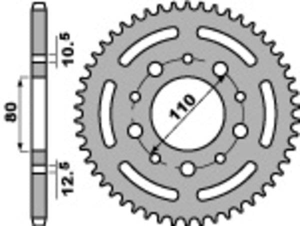 PBR Standard C45 Steel заден спойт 4350 - 525 4350 40 C45