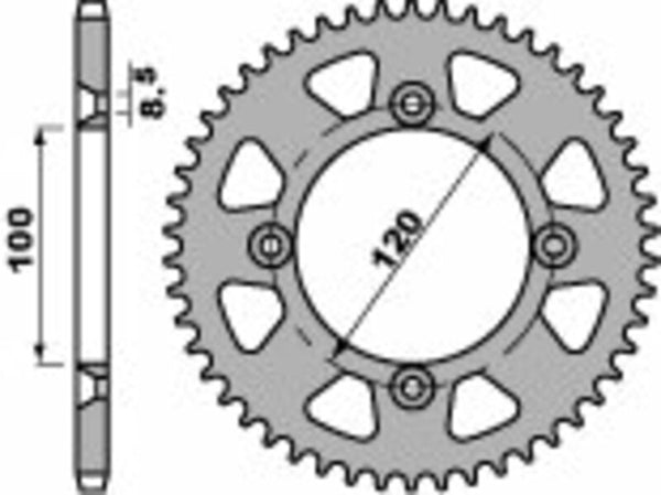 PBR Standard C45 Steel задно слепо 798 - 428 798 50 C45