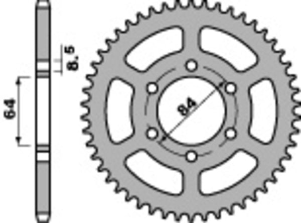 PBR Standard C45 Steel заден плотове 809 - 428 809 53 C45