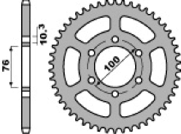 PBR Standard C45 Steel задно сколо 823 - 520 823 48 C45