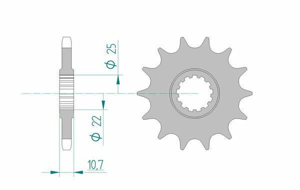 AFAM Steel Standard Front Spook 21606 - 525 21606-15