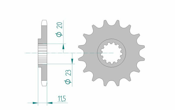 Afam Steel Standard Front Spook 22201 - 428 22201-16