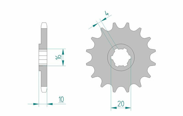 Afam Steel Standard Front Spook 22205 - 428 22205-15