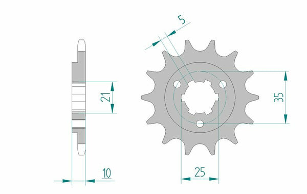 AFAM Steel Standard Front Sprock 22600 - 520 22600-15