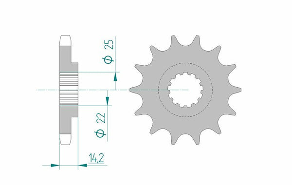 AFAM Steel Standard Front Sprock 22601 - 630 22601-15
