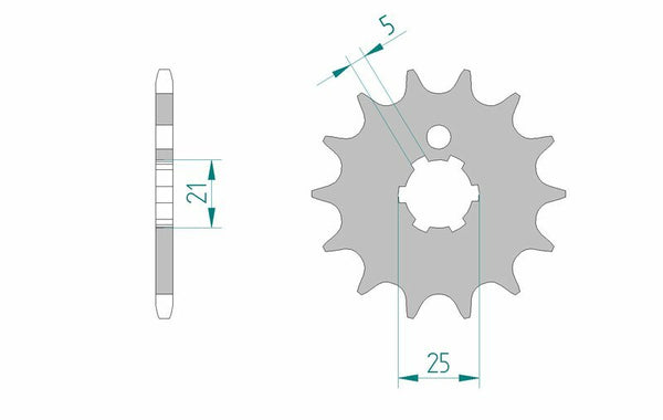 AFAM Steel Standard Front Sprock 24300 - 520 24300-14
