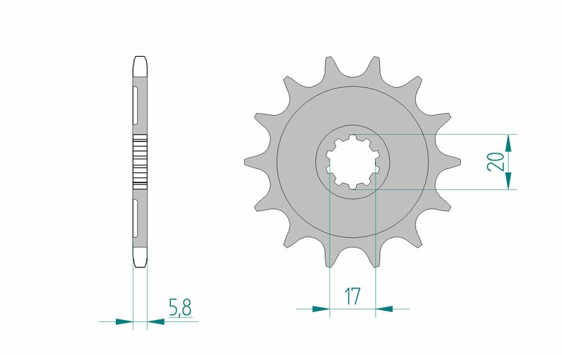 Afam Steel Self -Cleaning Front Sprock 24304 - 520