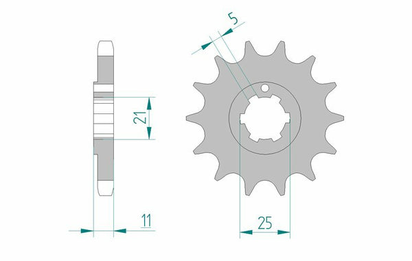 Afam Steel Standard Front Spook 24400 - 530 24400-14