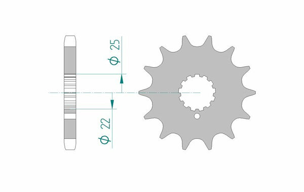 Afam Steel Standard Front Spook 24504 - 530 24504-14