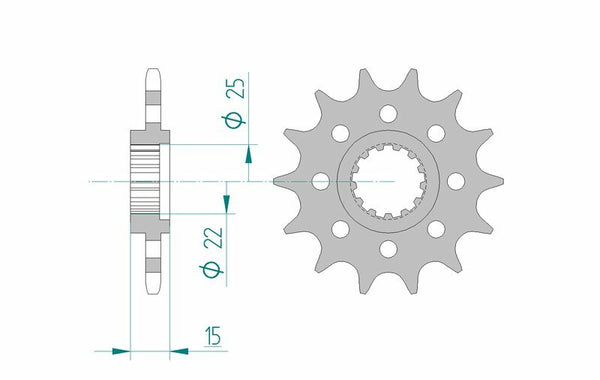 AFAM Steel Standard Front Sprock 24507 - 520 24507-14