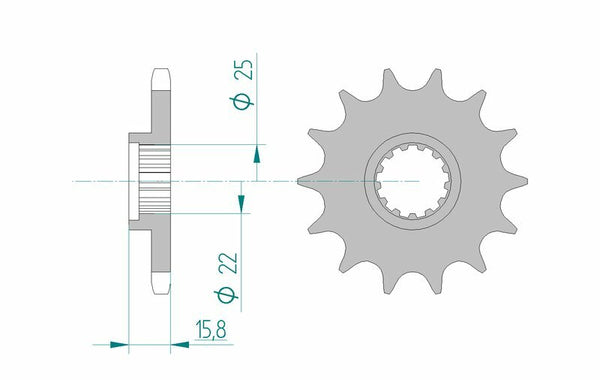 AFAM Steel Standard Front Spook 24508 - 525 24508-14