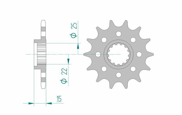 Afam Steel Standard Front Spook 24509 - 520 24509-14