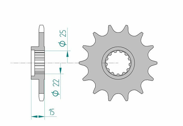 Afam Steel Standard Front Spook 24510 - 520 24510-15