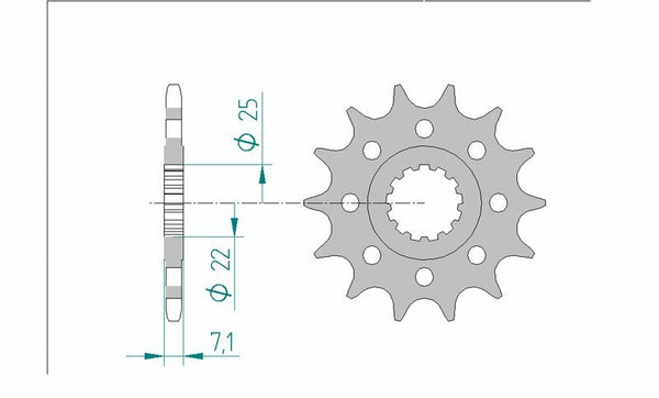 Afam Steel Standard Front Spook 24511 - 520 24511-14