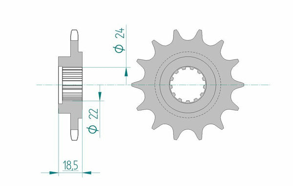AFAM Steel Standard Front Spook 24603 - 520 24603-15