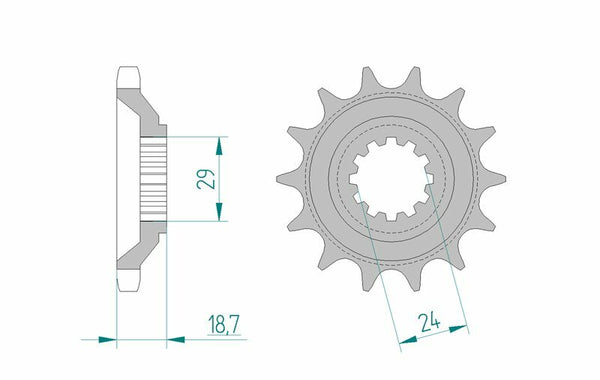 AFAM Steel Standard Front Spook 24805 - 530 24805-17