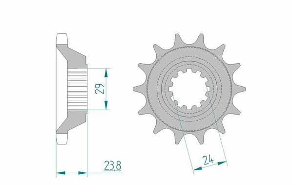 AFAM Steel Standard Front Spook 24806 - 530 24806-17