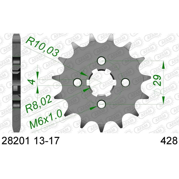 Afam Steel Standard Front Spook 28201 - 428 28201-15