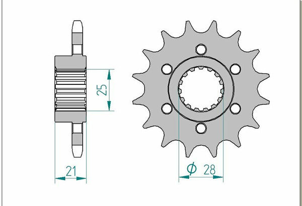 Afam Steel Standard Front Spook 37600 - 525 37600-16