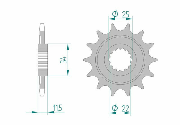 Afam Steel Standard Front Spook 43400 - 520 43400-13