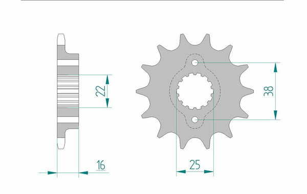 AFAM Steel Standard Front Spook 52604 - 520 52604-15