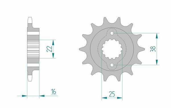 AFAM Steel Standard Front Spook 52610 - 520 52610-15