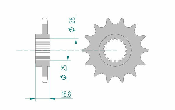 Afam Steel Standard Front Spook 61600 - 525 61600-15