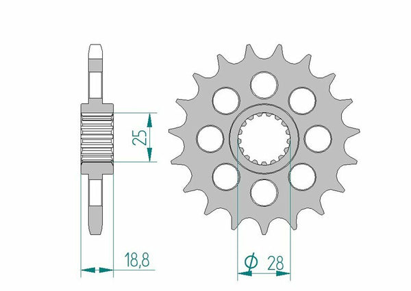 AFAM Steel Standard Front Spook 61602 - 525 61602-19