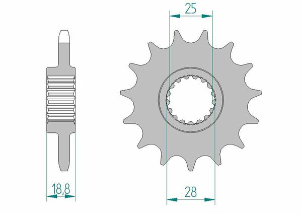 AFAM Steel Standard Front Spook 61801 - 525 61801-15