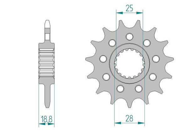 Afam Steel Standard Front Spook 61802 - 520 61802-15