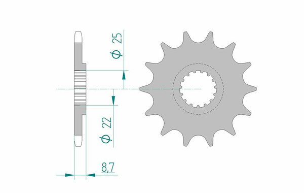Afam Steel Self -Cleaning Front Spook 73301 - 520 73301+14