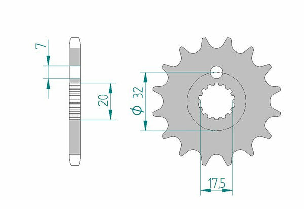 AFAM Steel Standard Front Spook 85200 - 428 85200-16