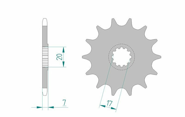 Afam Steel Standard Front Spook 94109 - 420 94109-15