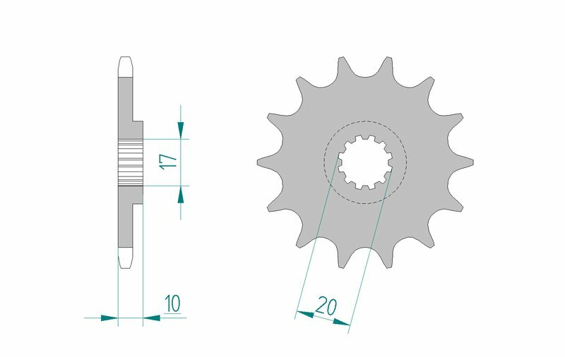 AFAM Steel Standard Front Sprock 94301 - 520