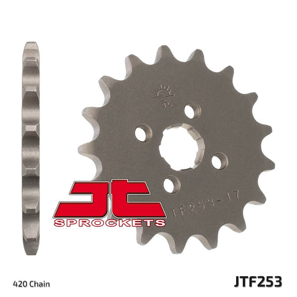 Стоманеното предно зъбно колело на JT Sprock 253 - 420 JTF253.12