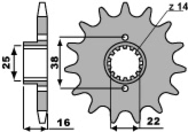PBR Steel Standard Front Spook 2050 - 525 2050 14 18nc
